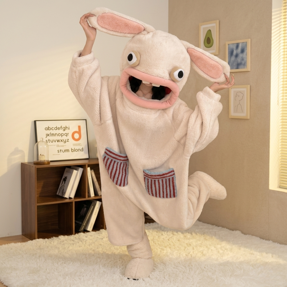 Funny Monster Hooded Fleece Robe