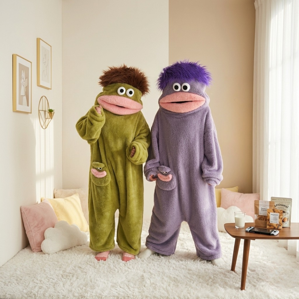 Funny Monster Hooded Fleece Robe