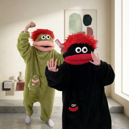 Funny Monster Hooded Fleece Robe