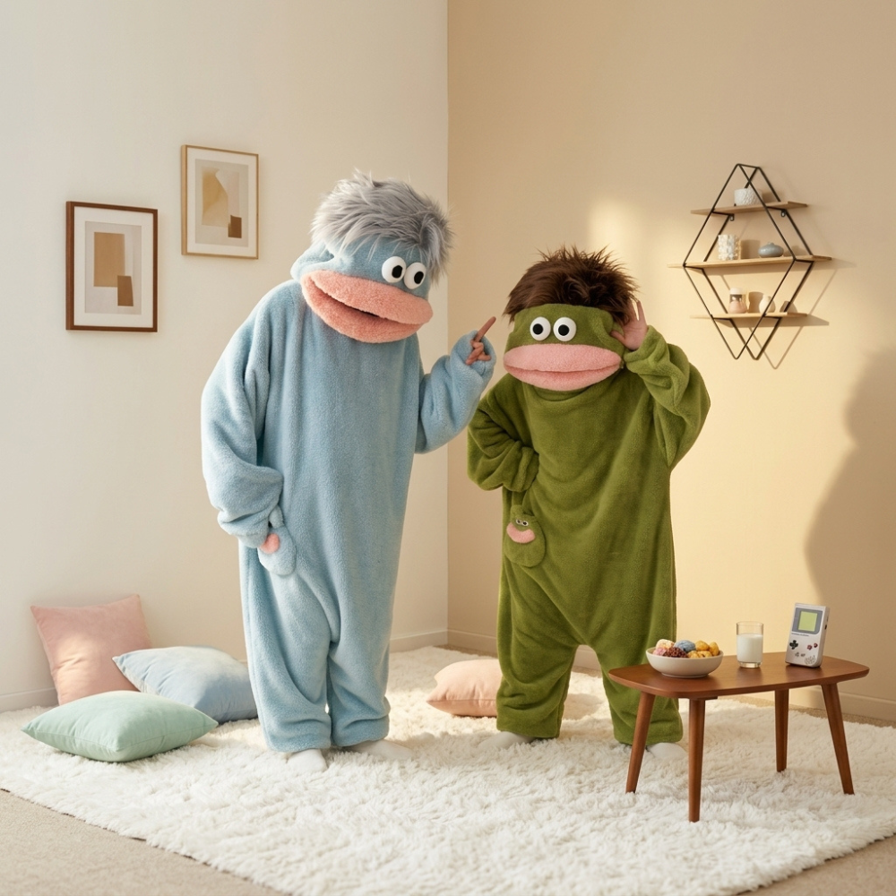Funny Monster Hooded Fleece Robe