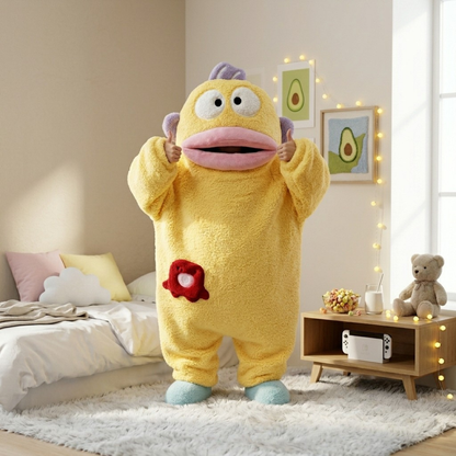 Funny Monster Hooded Fleece Robe