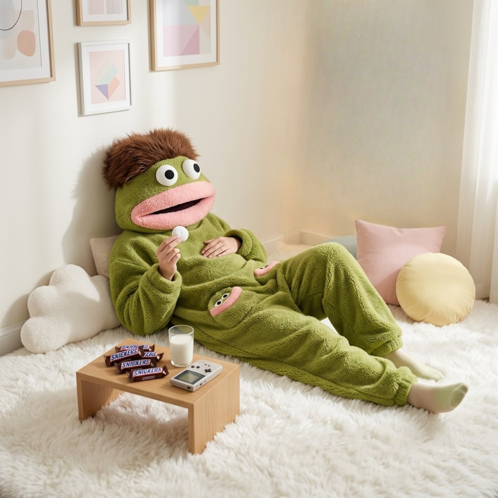 Funny Monster Hooded Fleece Robe