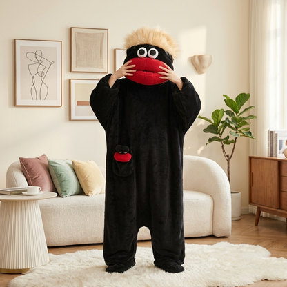 Funny Monster Hooded Fleece Robe