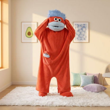 Funny Monster Hooded Fleece Robe