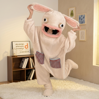 Funny Monster Hooded Fleece Robe