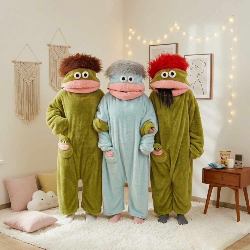 Funny Monster Hooded Fleece Robe