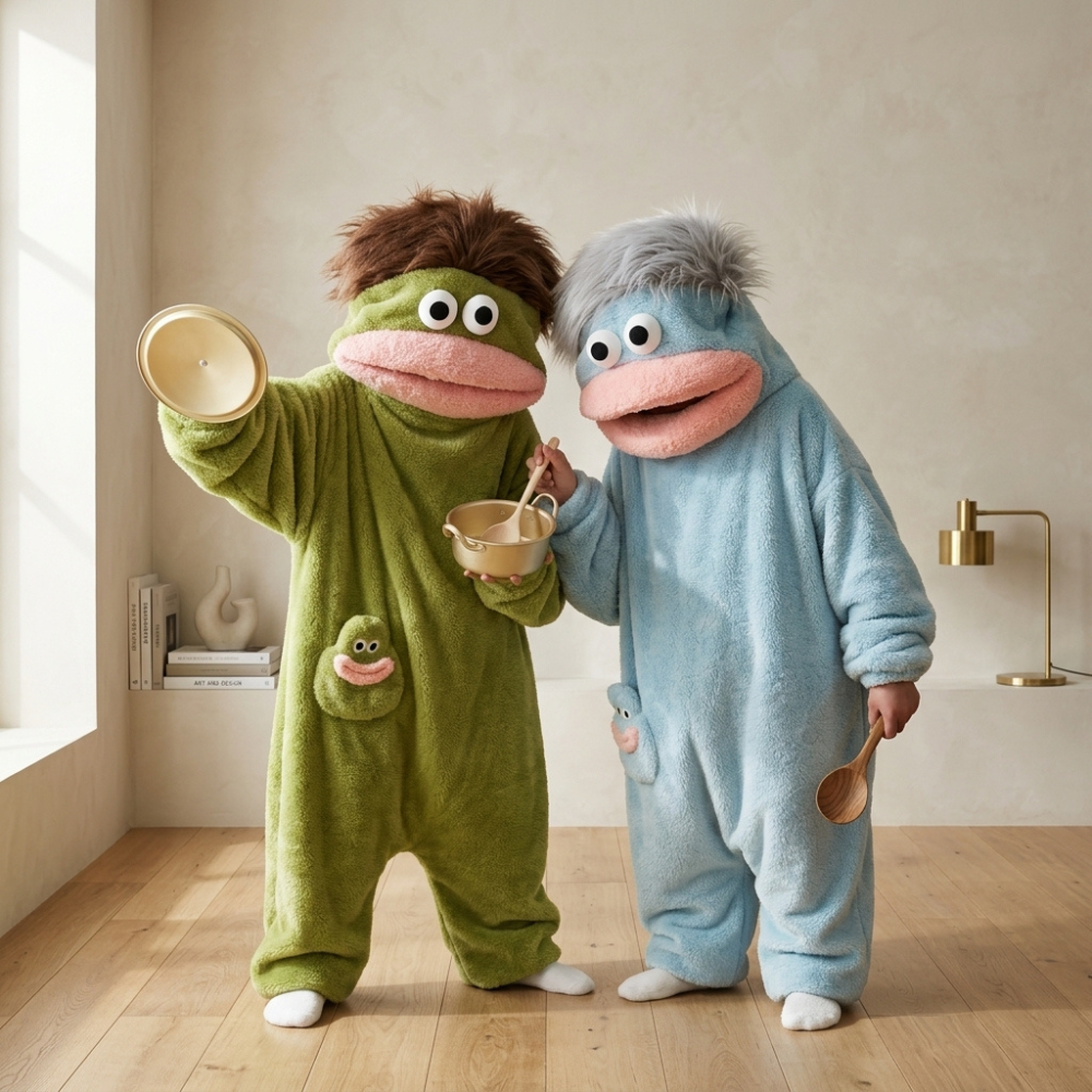 Funny Monster Hooded Fleece Robe